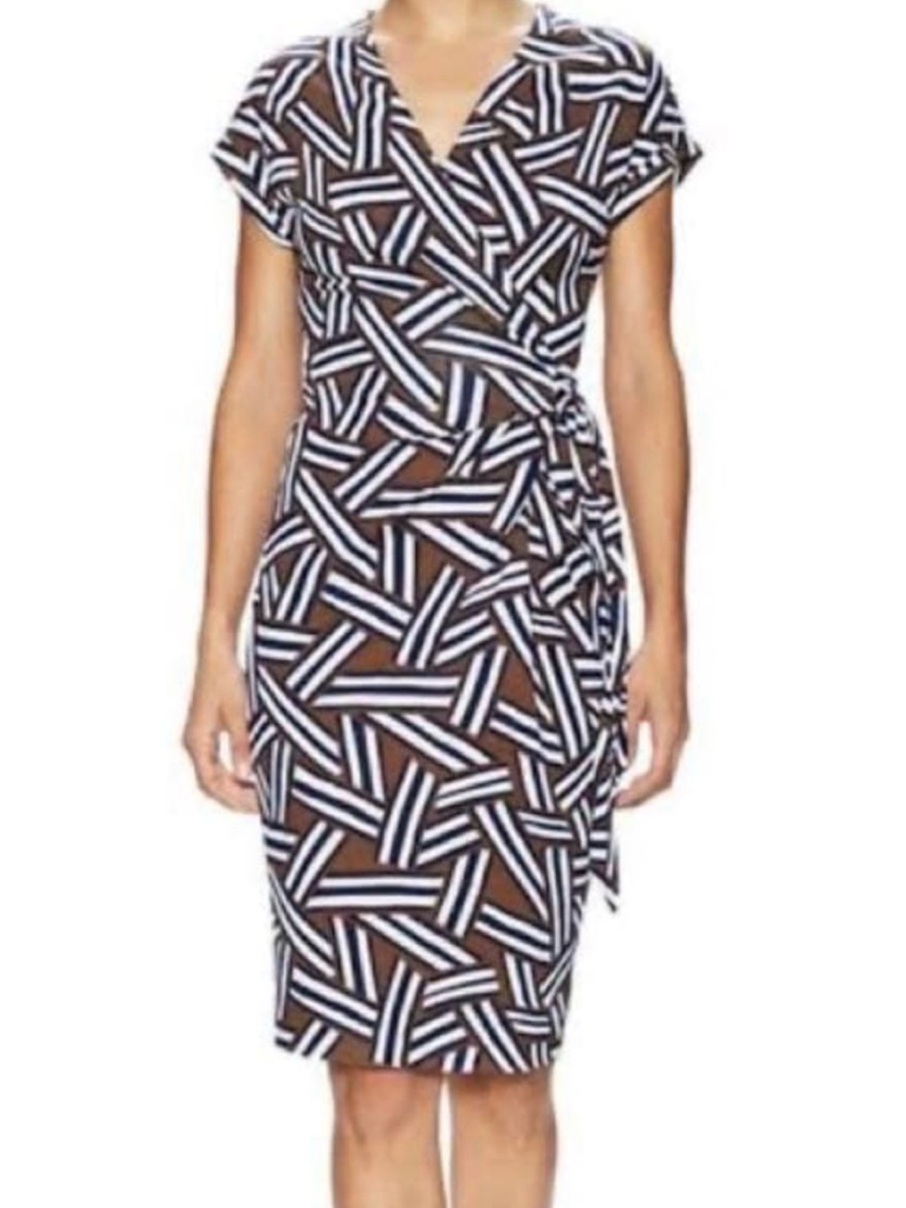 DIANE VON FURSTENBERG Sascha Wrap Silk Knit Dress Size 4/Small